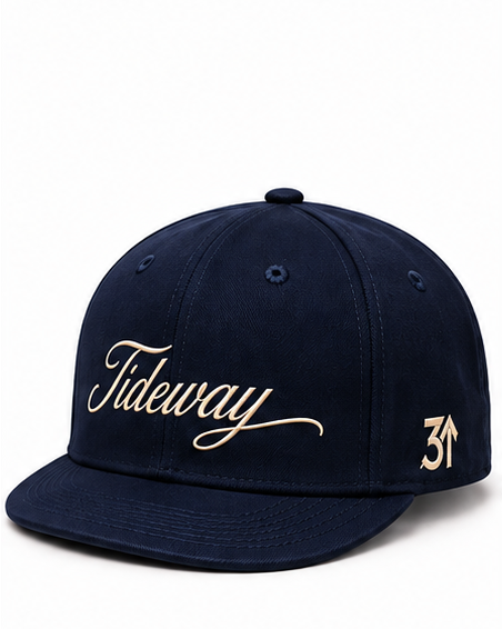 Tideway navy cream cap front right 45 degree view
