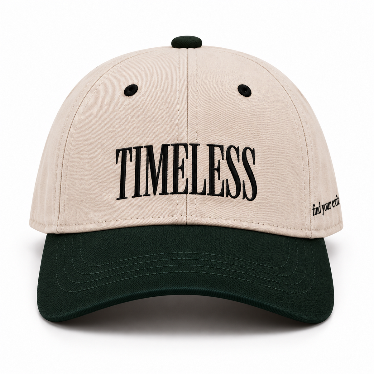 TIMeless Third Exit cap front view